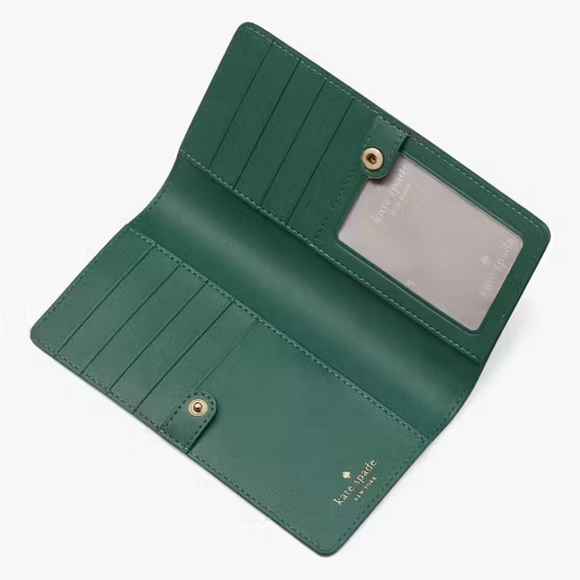 ♠️kate spade Harvest Time Printed Large Slim Bifold Wallet, Cream Multi NWT - Picture 3 of 12